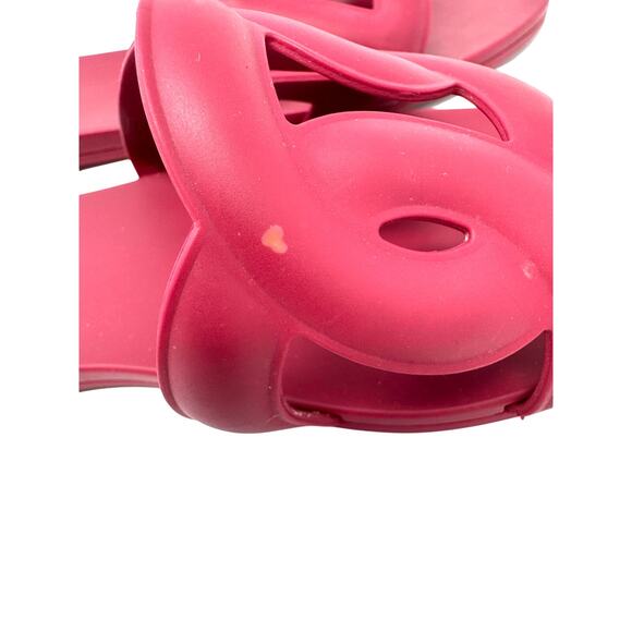 Hermes Oran Aloha Chaine Rubber Sandals Rose Baie 38 - Picture 6 of 10